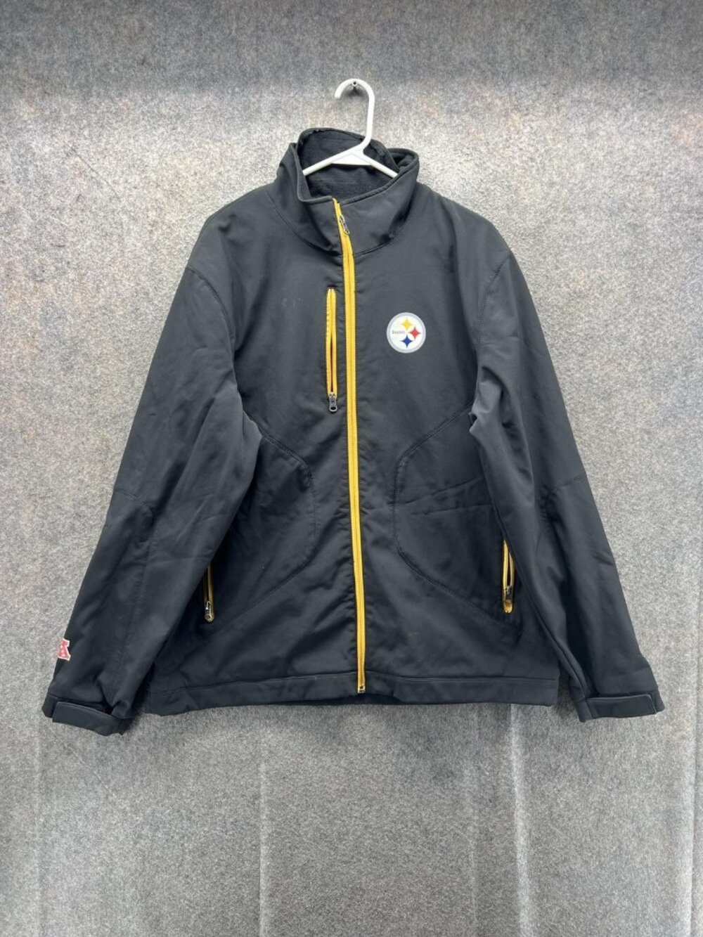 Pittsburgh Steelers Jacket Mens Large Black Yellow NFL Football NFL Full Zip
